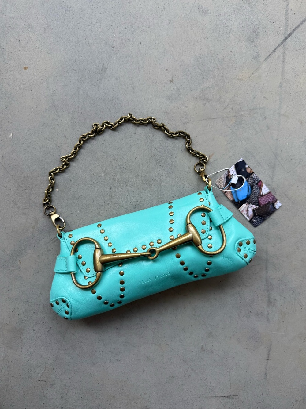 vintage pelle studio horsebit bag